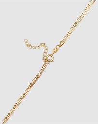 Elli Jewelry - Necklace Choker Layer Cross Filigree with Zirconia in 925 Sterling Silver Gold Plated