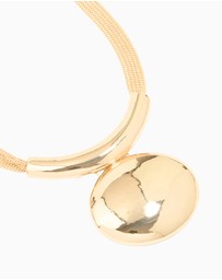 Lovisa - Gold Statement Circle Pendant Necklace