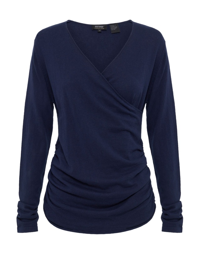 Oxford - Daria Wrap Front Knitted Top