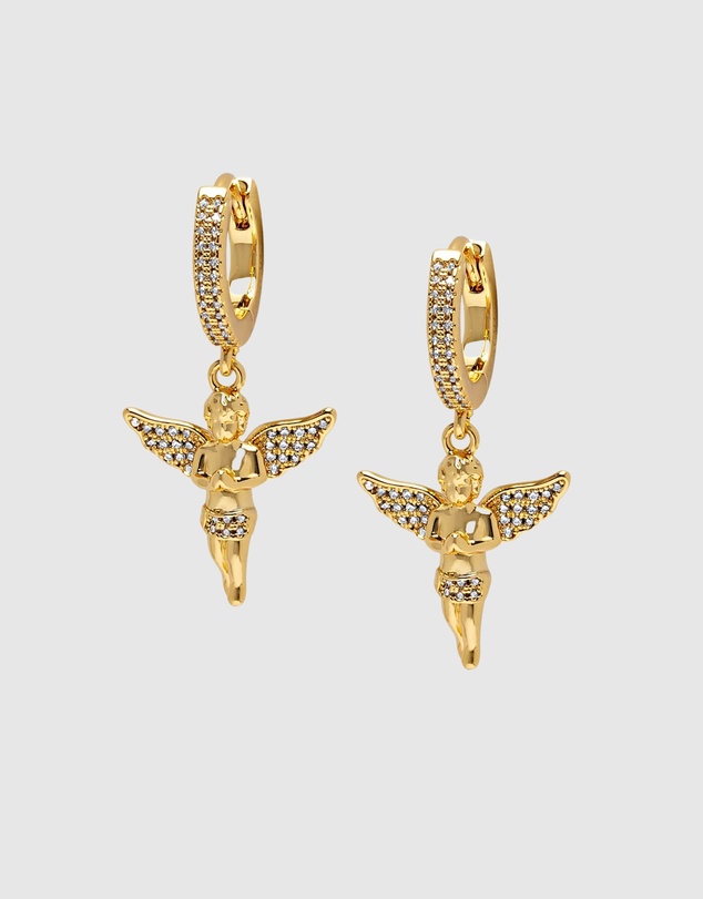 Nialaya Jewellery - Women's Golden Angel Earrings