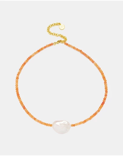 Amber Sceats - Toledo Necklace in Coral