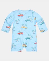 Toshi - Swim Onesie L/S Splash -  Swell Seekers Sky 000