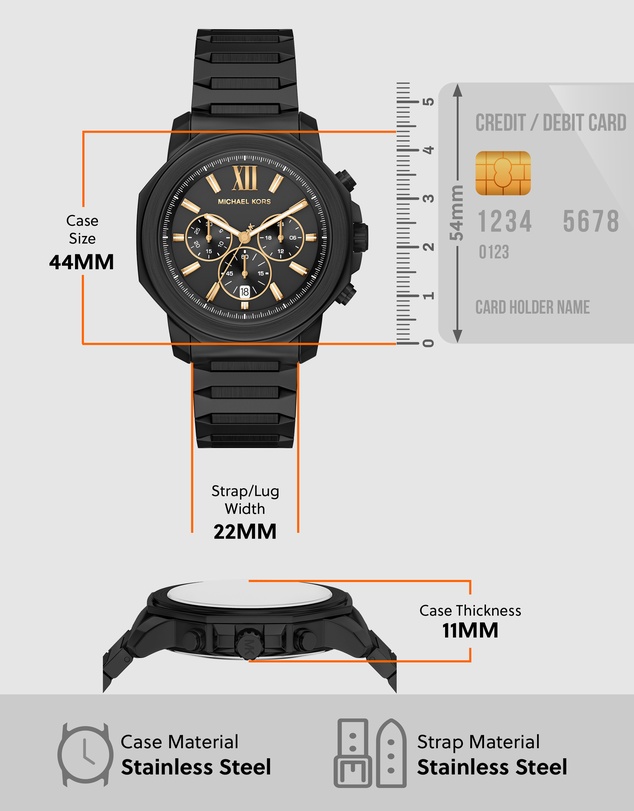 Michael Kors - Prescott Black Chronograph Watch