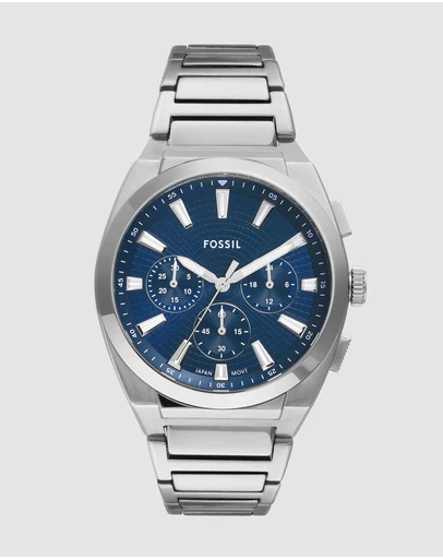Fossil - Everett Silver Tone Chronograph Watch