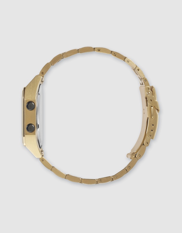 Maxum - Raglan Tide Watch - Gold Case, Black Dial & Gold Stainless Steel Strap