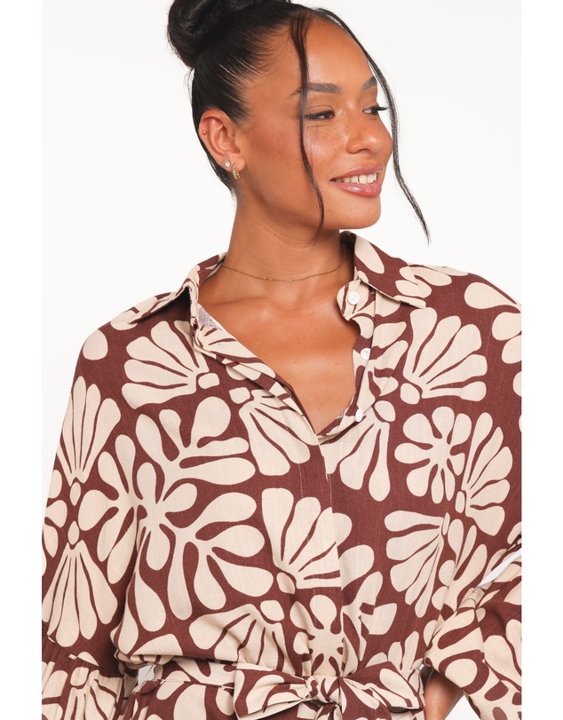 Petal & Pup - Tansy Playsuit - Brown Floral