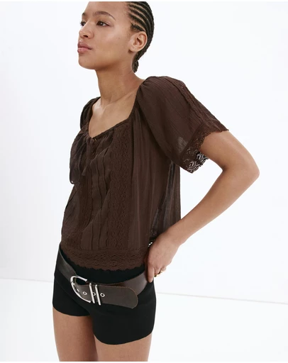 M.N.G - Cotton Lace Blouse