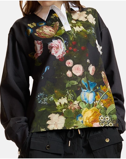 Cynthia Rowley - Printed Cotton Rugby Shirt