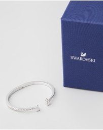 Swarovski - Mesmera cuff, Mixed cuts, White, Rhodium plated