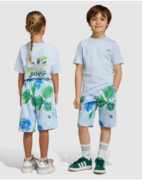 adidas Originals - Allover Print Regular Shorts and Tee Set - Kids-Teens