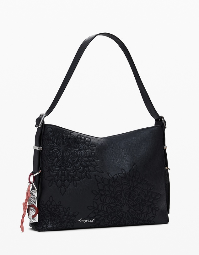 Desigual - Medium embroidered faux leather bag