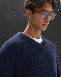 AERE - Wool Blend Slouched V-Neck Jumper