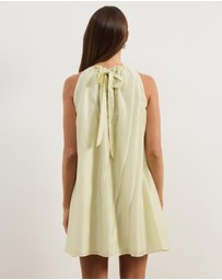 Atmos&Here - Paloma Voile Cut Away Tie Mini Dress