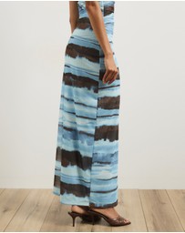 Atmos&Here - Koda Mesh Off Shoulder Midi Dress
