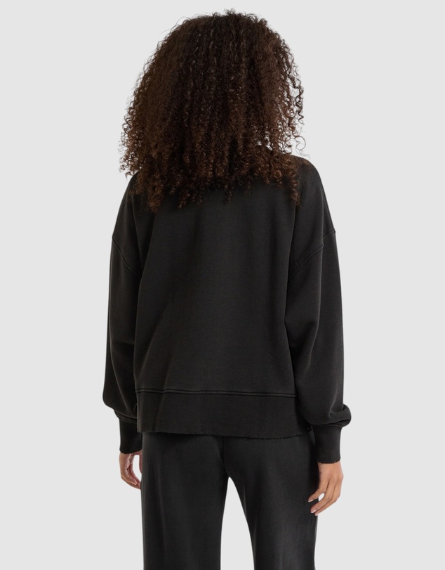 GUESS Originals - GUESS Originals Distressed Baker Crewneck Fleece Sweatshirt