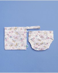 itti bitti - Reusable Swim Nappy + Small Double Pocket Wetbag - Butterfly