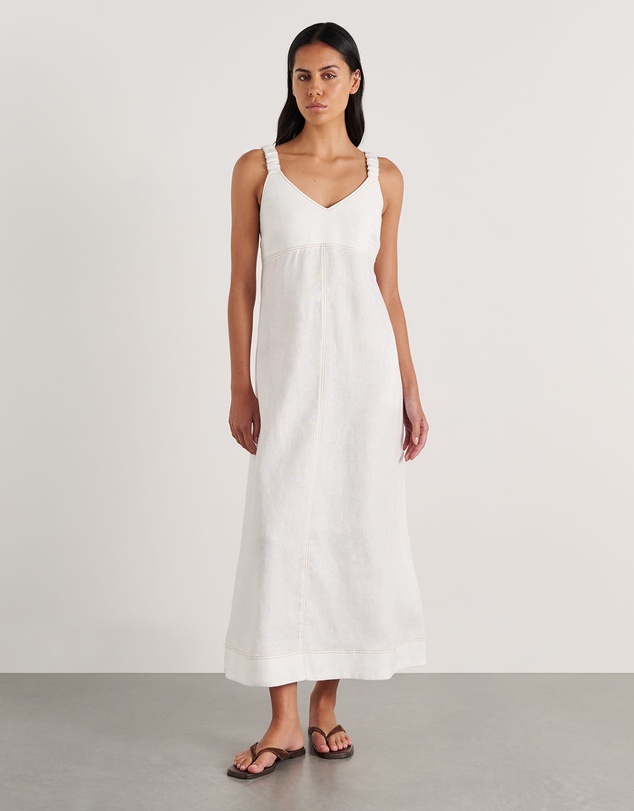 Jag - Sara Linen Midi Dress