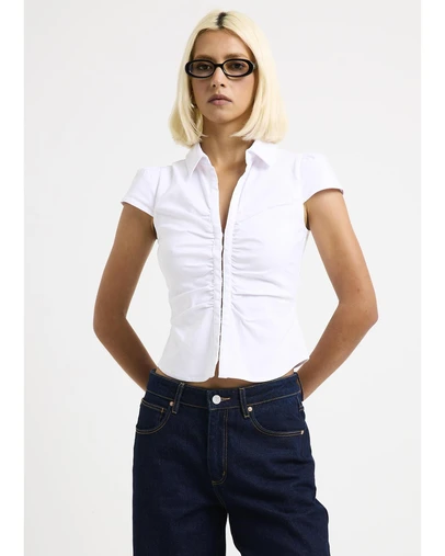Insight - Cassia Short Sleeve Gather Shirt