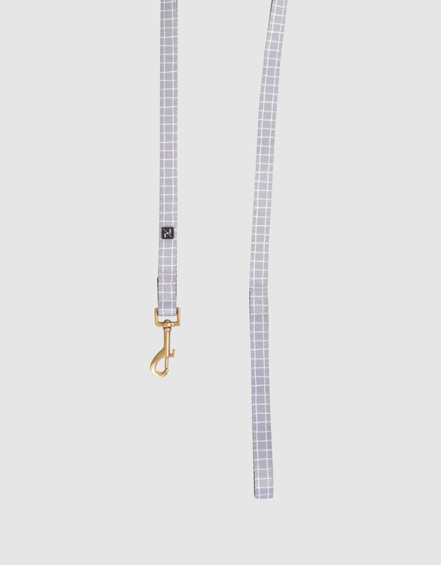 Mog & Bone - Neoprene Lead - Grey Check Print