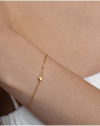 SAINT VALENTINE - Mini Heart Bracelet - Gold