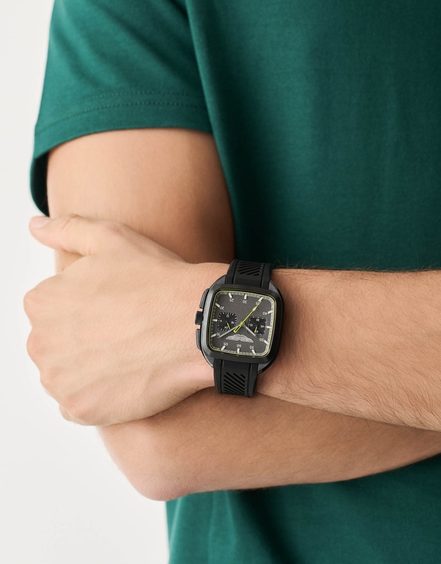 Aston Martin - ULT IP Black Silicone Strap Watch