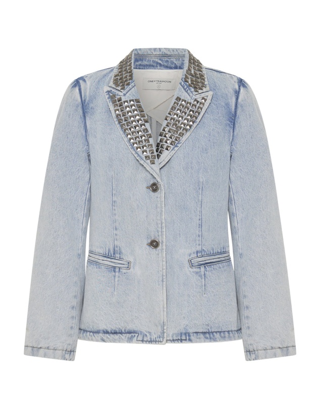 ONE TEASPOON - Diamonde Studded Denim Blazer