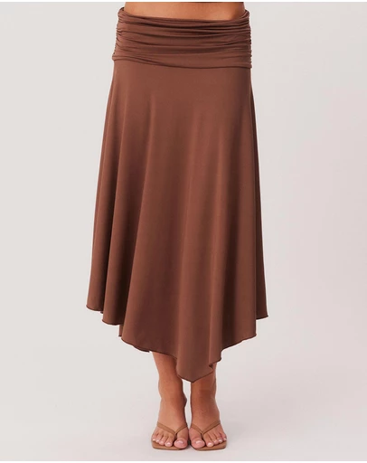 SNDYS - Tamsin Asymetrical Hem Midi Skirt