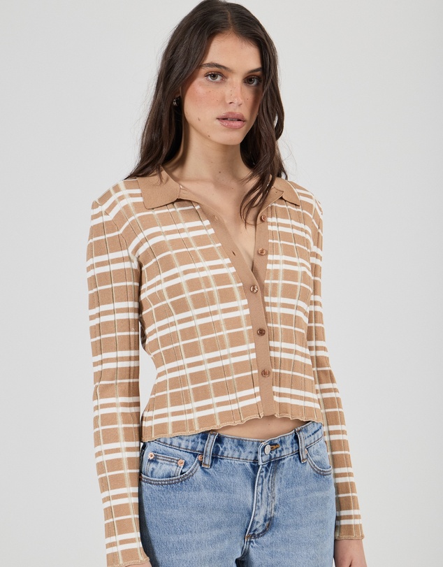 Rolla's - Daybreak Knit Top Check