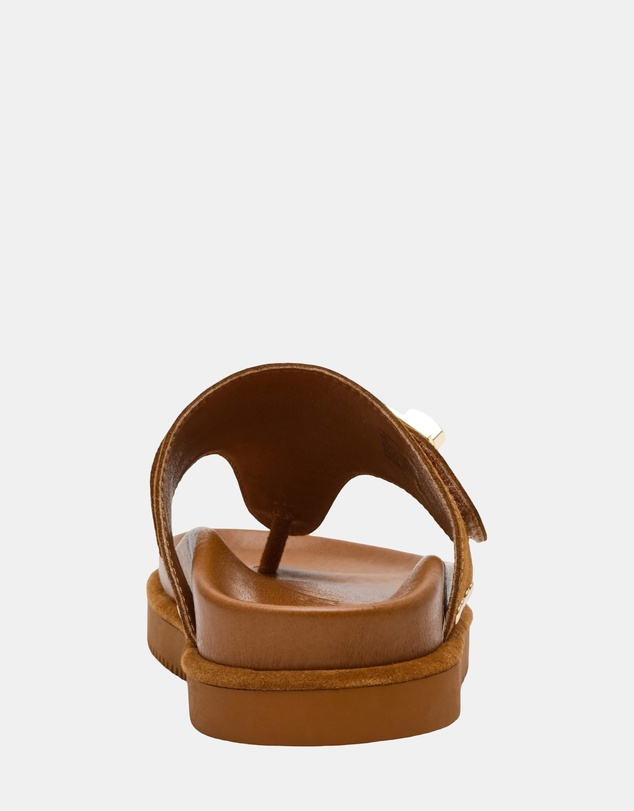Steve Madden - Thona Chestnut Suede Sandals
