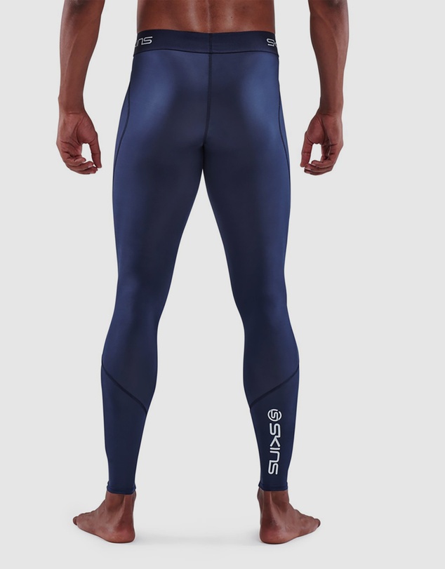 SKINS - SKINS Compression Men's Series-1 Running/Gym Long Tight Navy Blue