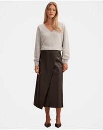 Forever New - Amelia Vegan Leather Wrap Skirt