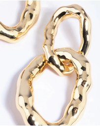 Lovisa - Gold Plated Molten Link Drop Earrings
