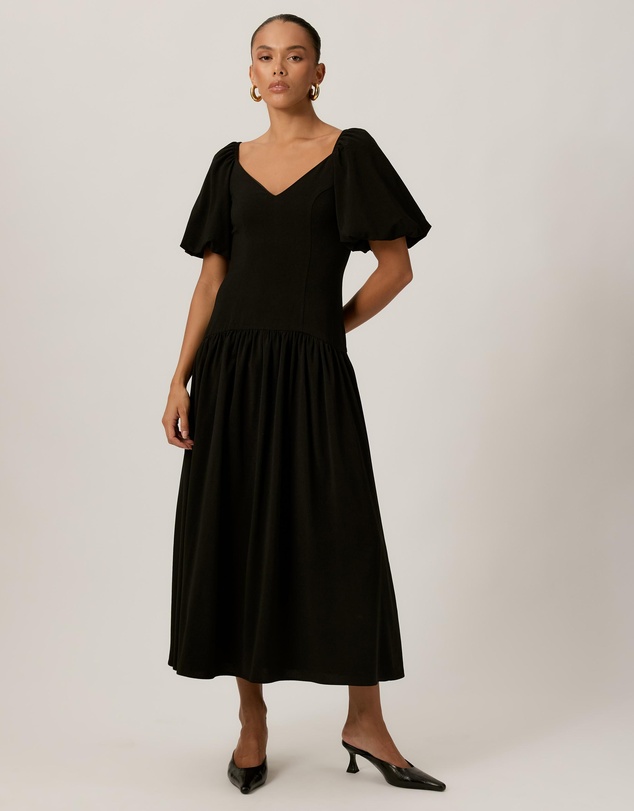 Tussah - Ella Puff Sleeve Midi Dress