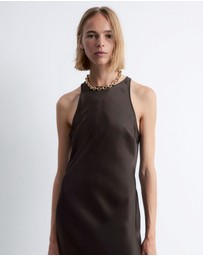 & Other Stories - Sleeveless Satin Midi Dress
