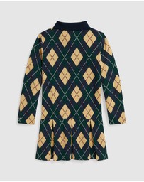 Polo Ralph Lauren - Argyle Stretch Mesh Polo Dress - Babies-Kids
