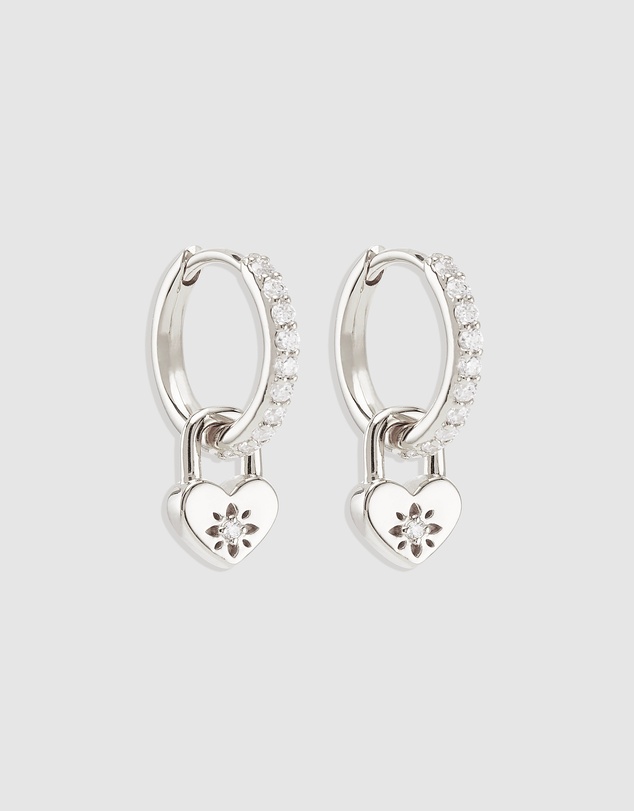 By Charlotte - Love Unlocked Padlock Hoops