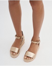 Jo Mercer - Katie Mid Heel Wedge Sandals