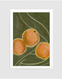 Olive et Oriel - KH Studio - The Colors Orange a Green by Karla Hyman Art Print