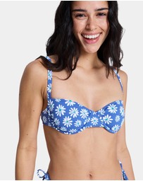 Roxy - Womens Printed Essentials Uderwire Bralette Bikini Top