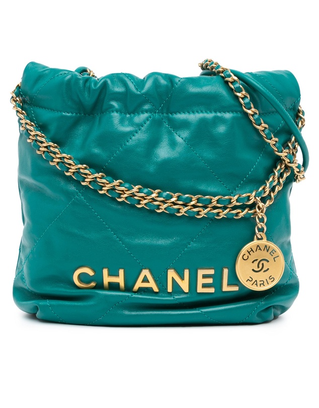 Pre-Loved by Azura Reborn - Pre-Loved chanel Chanel 22 Medium Quilted Lambskin Teal