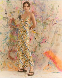 KINGA CSILLA - Limone Triangle Slip Dress