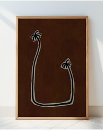 Olive et Oriel - Soul Bound - Brown by Shatha Al Dafai Art Print