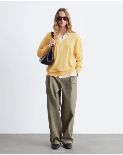& Other Stories - Pleated Cotton Trousers