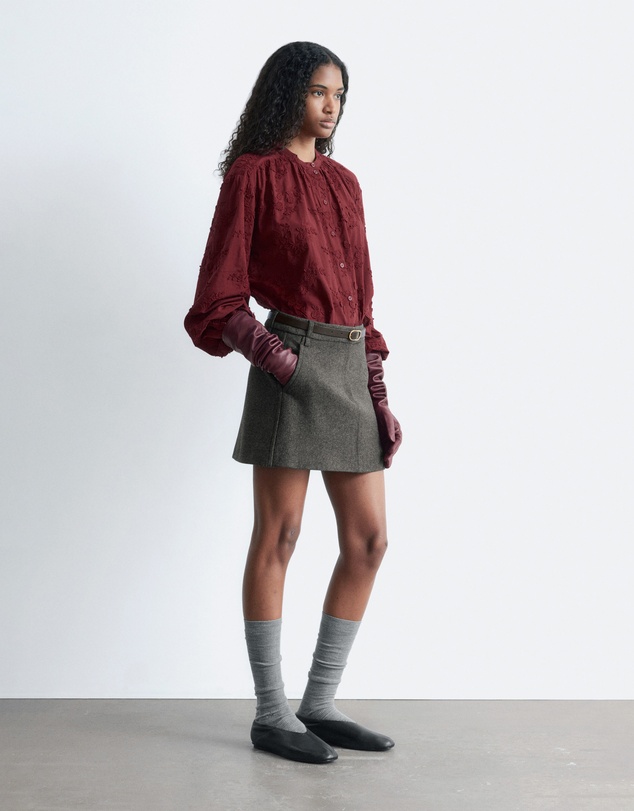 & Other Stories - Voluminous Floral-Applique Blouse