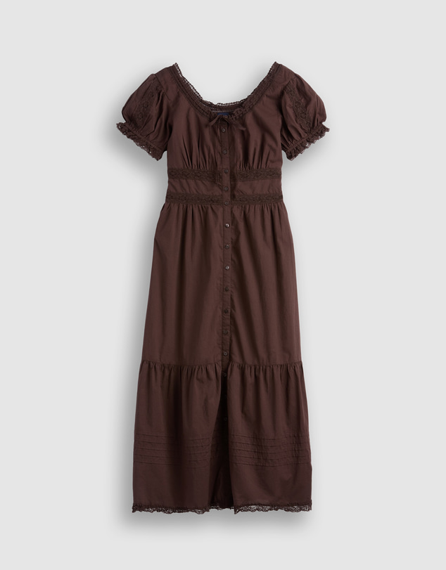 GAP - SS Lace Insert Button Maxi Dress