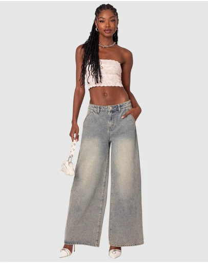 EDIKTED - Super Baggy Wide Leg Jeans