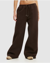 Cotton On Body Active - Plush Tie Waist Wide Leg Sweatpants
