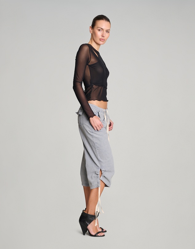 Love and Nostalgia - Big Bully Capri Drawstring Pant - Cement