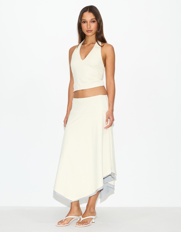 Dazie - Vacay Reversible Jersey Midi Skirt
