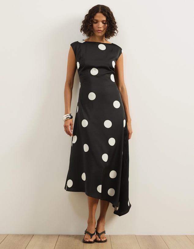 Atmos&Here - Ava Polka Dot Printed Midi Dress